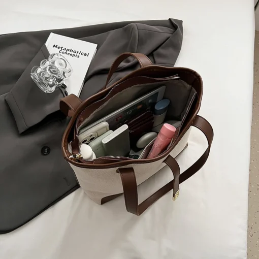 Bolsa Feminina Tote Harper Lona Premium – Casual Chic - Image 5
